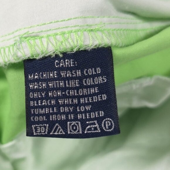 RALPH LAUREN GOLF Bright Green Cotton Stretch Pants Women's No Size Tag 8-10 M - Picture 10 of 10